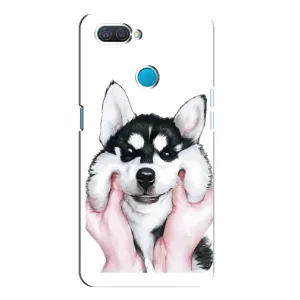 Бампер для OPPO A12 с картинкой "Песики" (Собака Хаски)