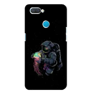 Силиконовый Чехол с принтом "Космонавты" на OPPO A12 (В руках земля)