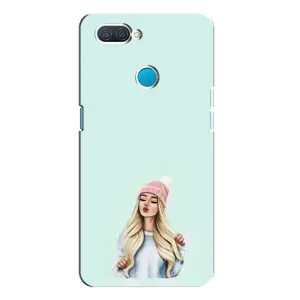 Силиконовый Чехол на OPPO A12 с картинкой Стильных Девушек (В шапке)