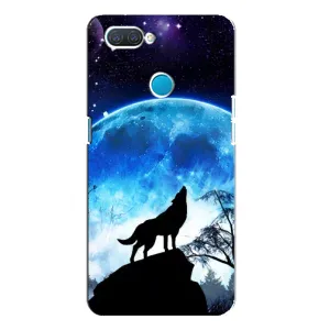 Чехол с Волком на OPPO A12 (Воет на луну)