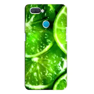 Чехол с изображением вкусной еды для OPPO A12 (Яркий ЛАЙМ)