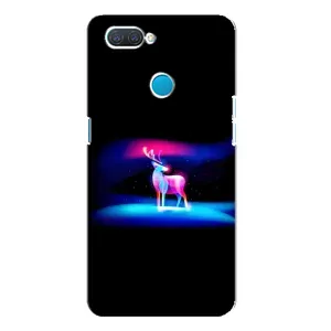 Силиконовый бампер с картинкой животных для OPPO A12 (Яркий олень)