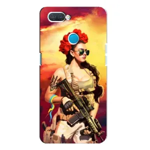 ЗСУ Чехлы (TPU) для OPPO A12 (Женщина солдат)