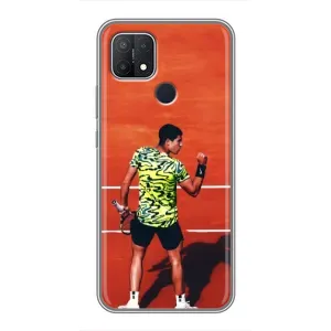 Чехлы с принтом Спортивная тематика для OPPO A15 (Алькарас Теннисист)