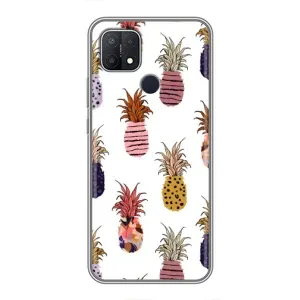 Чехол с изображением вкусной еды для OPPO A15 (Ананасы)