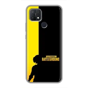 Чохол (TPU) з картинкою "Лого Пабг" на Оппо А15 (Battlegrounds)
