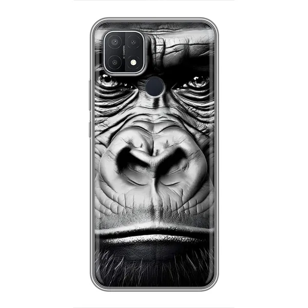 Чехол с рисунком «Черная обезьяна» для OPPO A15