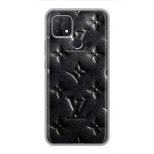 Текстурний Чохол Louis Vuitton для Оппо А15 (Чорний ЛВ)