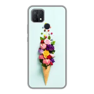 Чохли з тематикою "КВІТИ" на OPPO A15 (Квітка-морозиво)