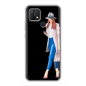 Чохол з картинкою Модні Дівчата OPPO A15 (Дівчина з телефоном)