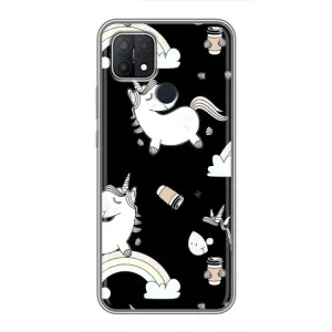 Чохол Unicorn на OPPO A15 (Єдинорог з кавою)