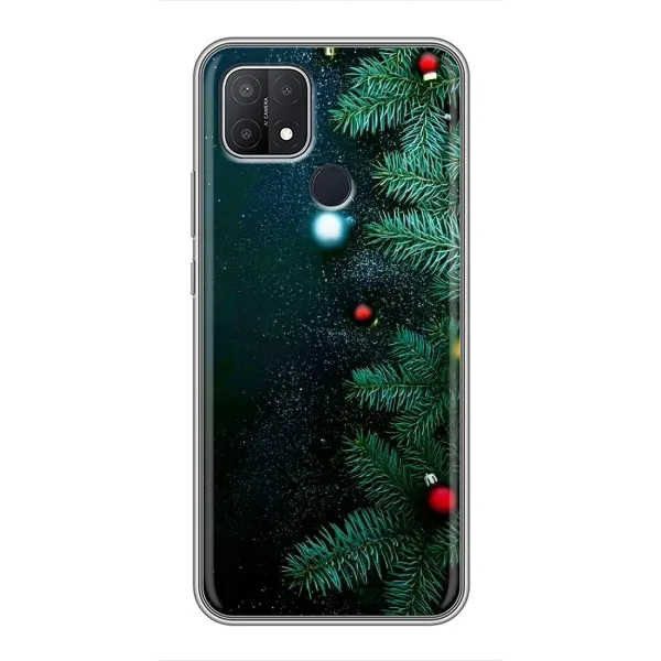 Чехол с рисунком «Елка» для OPPO A15