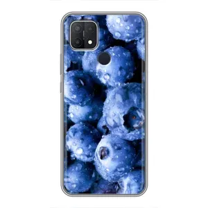 Чехол с изображением вкусной еды для OPPO A15 (Голубика)