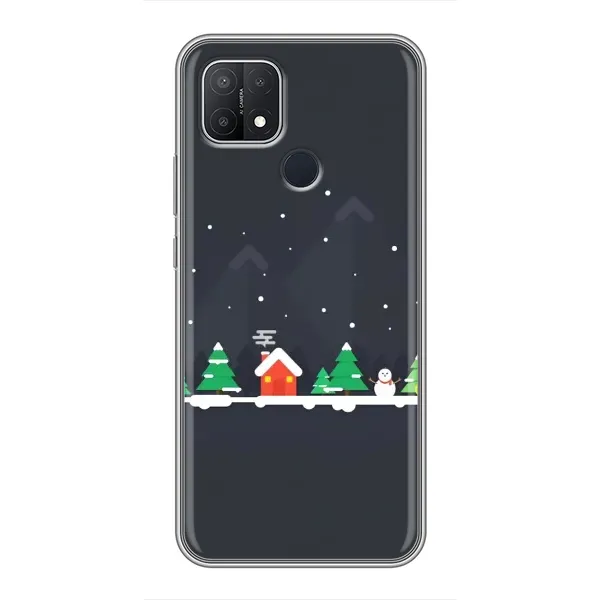 Чехол с рисунком «Город зимний» для OPPO A15