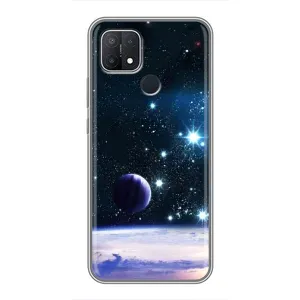 Чехол (ТПУ) с планетами на OPPO A15 (Космический вид)