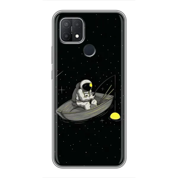 Чехол с рисунком «Космонавт на рыбалке» для OPPO A15 Чехол с рисунком «Космонавт на рыбалке» для OPPO A15