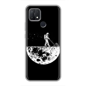 Силиконовый Чехол с принтом "Космонавты" на OPPO A15 (Космонавт)