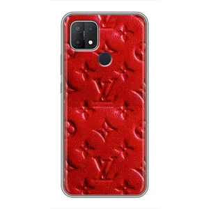 Текстурний Чохол Louis Vuitton для Оппо А15 (Червоний ЛВ)