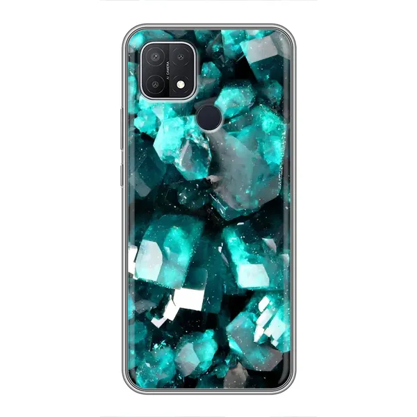 Чехол с рисунком «Кристалы» для OPPO A15