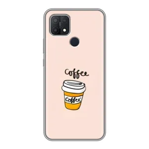 Чехол с изображением вкусной еды для OPPO A15 (Кружка кофе)