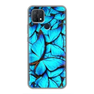 Силиконовый бампер с картинкой животных для OPPO A15 (Крылья бабочек)