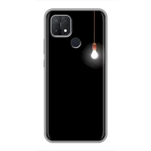 Чехол с картинками на черном фоне для OPPO A15 (Лампочка)