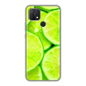 Чехол с изображением вкусной еды для OPPO A15 (Лайм)