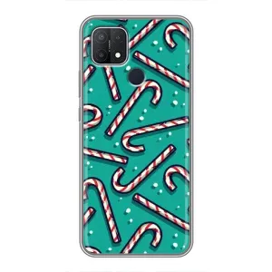 Силіконовий бампер на різдво для OPPO A15 (Льодяники)