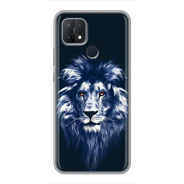 Чехол с рисунком «Лев - синий» для OPPO A15 Чехол с рисунком «Лев - синий» для OPPO A15