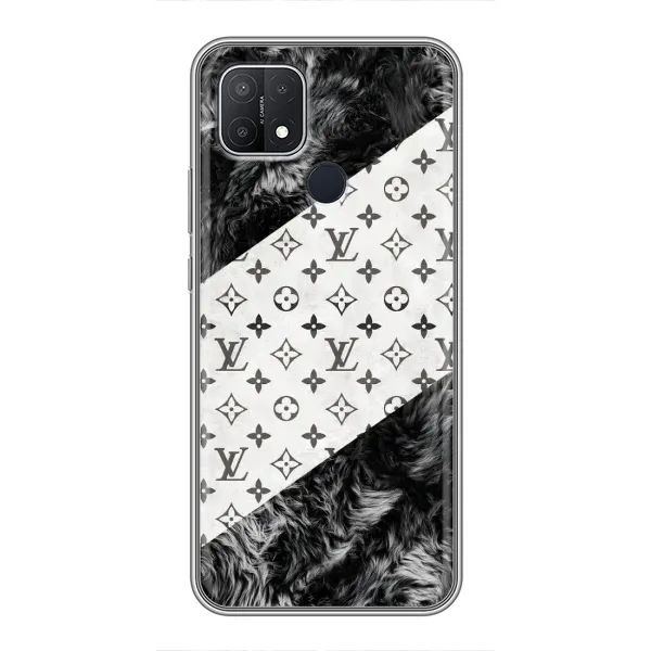 Чехол с рисунком «LV на белом» для OPPO A15