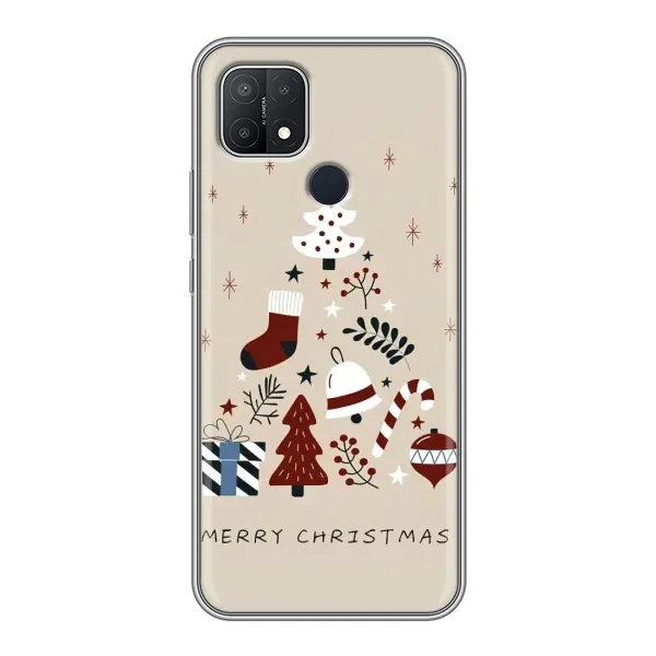 Чехол с рисунком «Merry Christmas» для OPPO A15 Чехол с рисунком «Merry Christmas» для OPPO A15