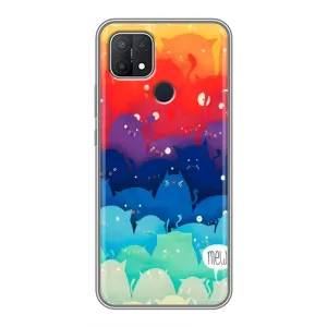Силиконовый чехол с котиком для OPPO A15 (Mew)
