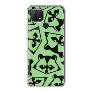 Силиконовый Чехол с Енотами на OPPO A15 (Мордочки Енота)