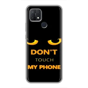 Чехол с Прикольным принтом на OPPO A15 (Не трогай мой телефон)