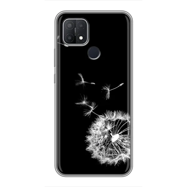 Чехол с рисунком «Одуванчик на чёрном» для OPPO A15 Чехол с рисунком «Одуванчик на чёрном» для OPPO A15