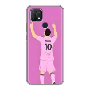 Чехлы Лео Месси в Майами на OPPO A15 (Празднование Месси)