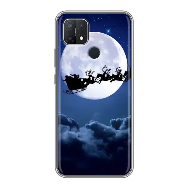 Чехол с рисунком «Санта - луна» для OPPO A15 Чехол с рисунком «Санта - луна» для OPPO A15