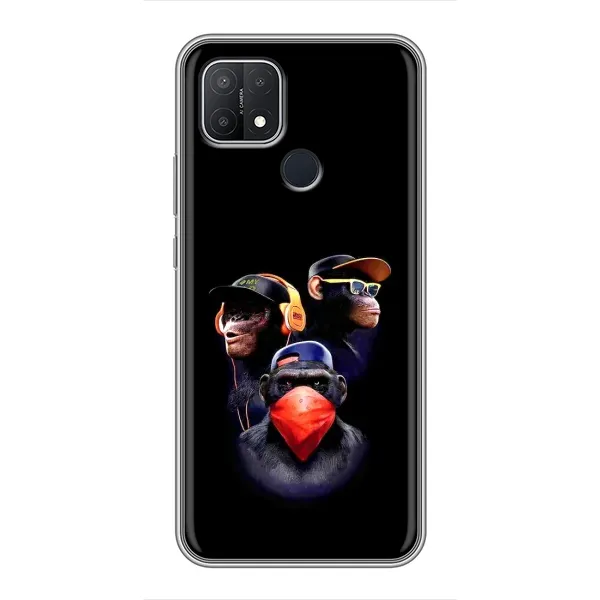 Чехол с рисунком «Три обезьяны» для OPPO A15