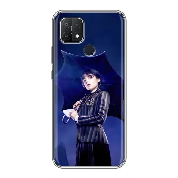 Чехол с рисунком «Уэнсдей с зонтом» для OPPO A15 Чехол с рисунком «Уэнсдей с зонтом» для OPPO A15