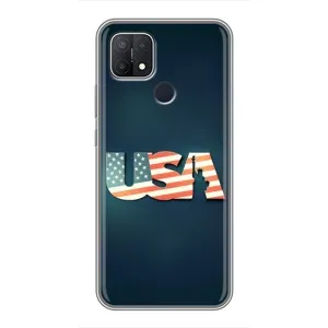 Чехол Флаг USA для OPPO A15 (USA)
