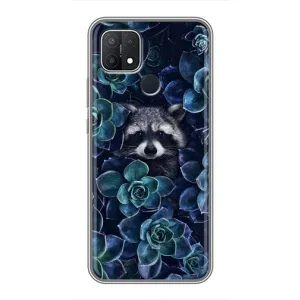 Силиконовый Чехол с Енотами на OPPO A15 (В цветах)