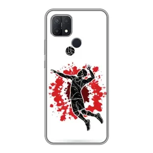Чехлы с принтом Спортивная тематика для OPPO A15 (Волейболист)