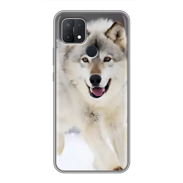 Чехол с рисунком «Волк на снегу» для OPPO A15 Чехол с рисунком «Волк на снегу» для OPPO A15