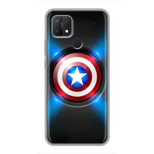 Чохол с Щітом Капітана Америки на OPPO A15 (Яскраий Щит Капітана)