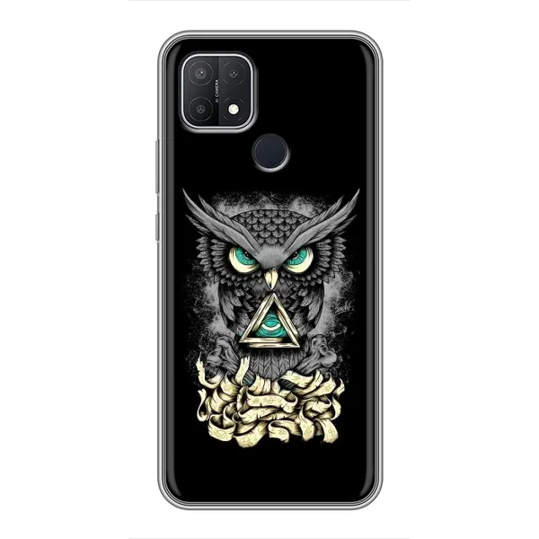 Чехол с рисунком «Зеленые глаза» для OPPO A15