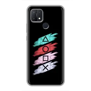 Чехол с рисунком «Значки Sony» для OPPO A15