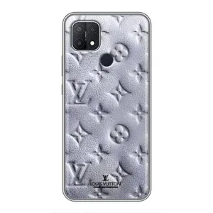 Текстурний Чохол Louis Vuitton для Оппо A15s (Білий ЛВ)