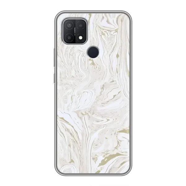 Чехол с рисунком «белый мрамор» для OPPO A15s Чехол с рисунком «белый мрамор» для OPPO A15s