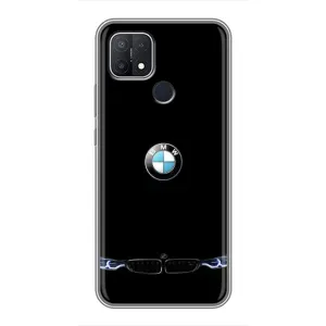 Силіконовий бампер з картинкою машини на OPPO A15s (Чорний BMW)