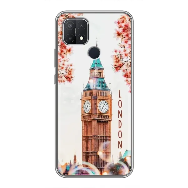 Чехол с рисунком «Часы Лондон» для OPPO A15s